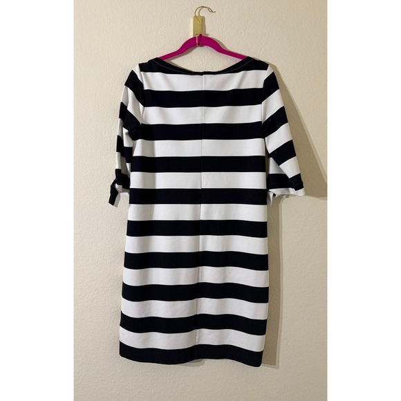 Lauren Ralph Lauren Dresses & Skirts - Lauren Ralph Lauren Navy White Striped Boat Neck Tie Sleeve Shift Dress M Sailor